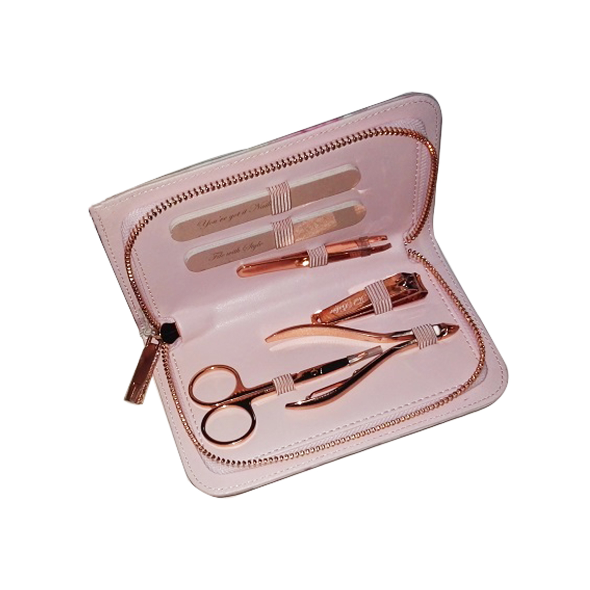 Recycled leather made personal care manicure tool kit nail kit case holder for men and ladies